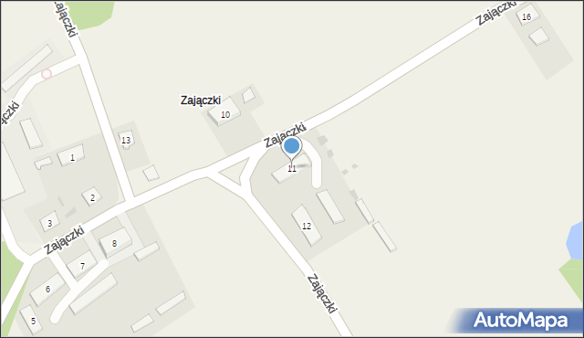 Zajączki, Zajączki, 11, mapa Zajączki