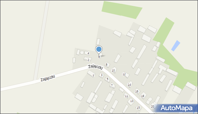 Zajączki, Zajączki, 6, mapa Zajączki