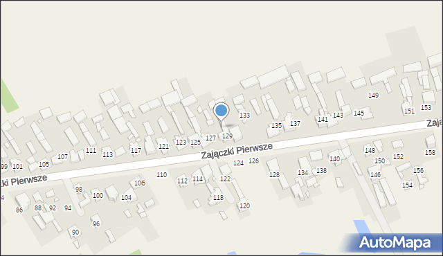 Zajączki Pierwsze, Zajączki Pierwsze, 129a, mapa Zajączki Pierwsze