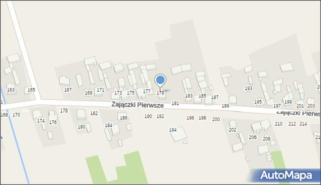 Zajączki Pierwsze, Zajączki Pierwsze, 179, mapa Zajączki Pierwsze