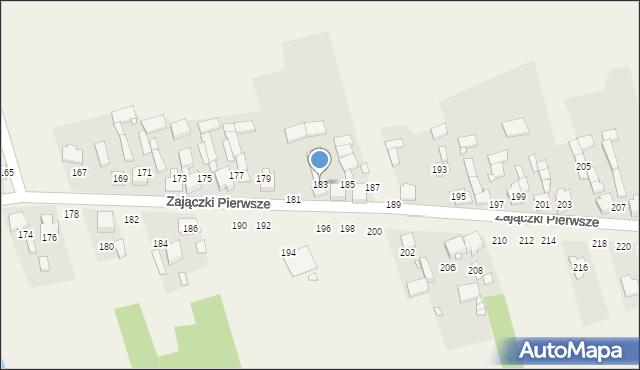 Zajączki Pierwsze, Zajączki Pierwsze, 183, mapa Zajączki Pierwsze