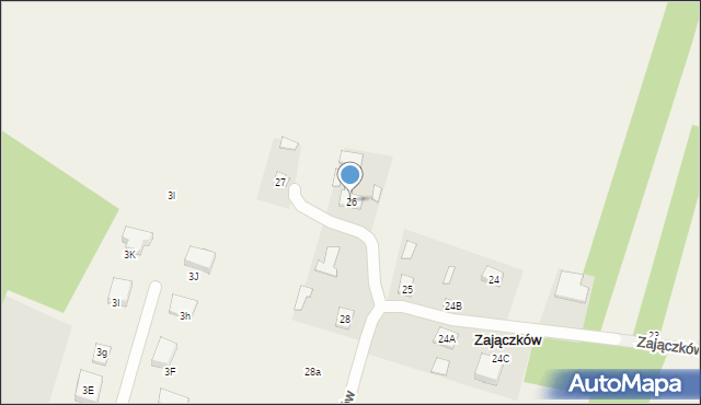 Zajączków, Zajączków, 26, mapa Zajączków