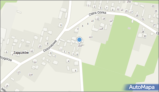 Zajączków, Zajączków, 111, mapa Zajączków