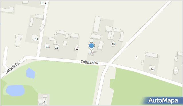 Zajączków, Zajączków, 11, mapa Zajączków