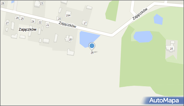 Zajączków, Zajączków, 15, mapa Zajączków