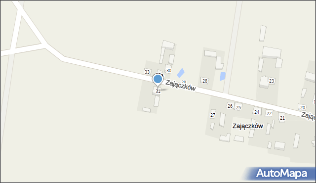 Zajączków, Zajączków, 31, mapa Zajączków