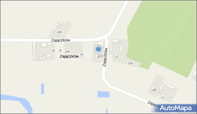 Zajączków, Zajączków, 13, mapa Zajączków