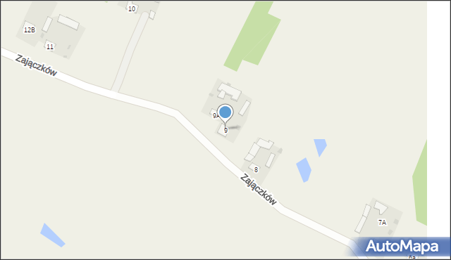 Zajączków, Zajączków, 9, mapa Zajączków