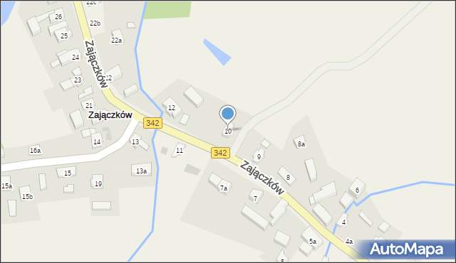 Zajączków, Zajączków, 10, mapa Zajączków