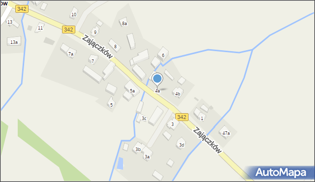 Zajączków, Zajączków, 4a, mapa Zajączków