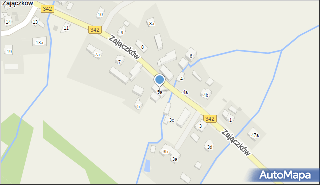 Zajączków, Zajączków, 5a, mapa Zajączków