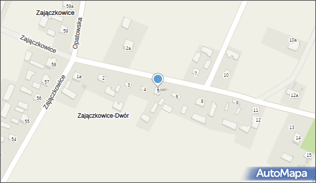 Zajączkowice, Zajączkowice, 5, mapa Zajączkowice