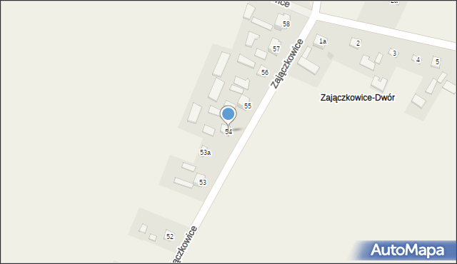 Zajączkowice, Zajączkowice, 54, mapa Zajączkowice