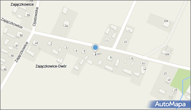 Zajączkowice, Zajączkowice, 6, mapa Zajączkowice