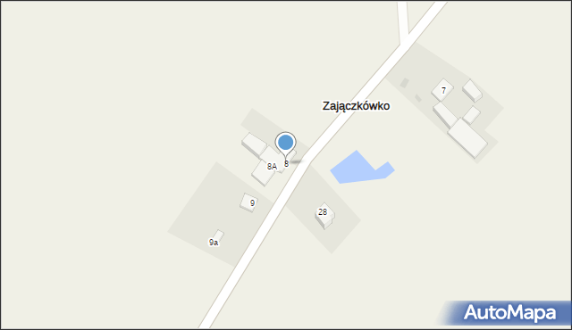 Zajączkówko, Zajączkówko, 8, mapa Zajączkówko