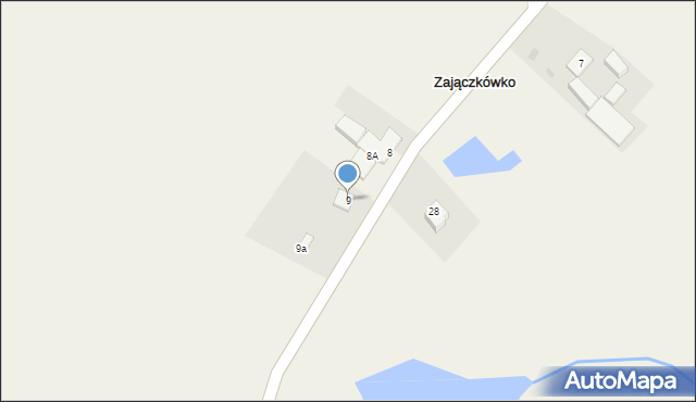 Zajączkówko, Zajączkówko, 9, mapa Zajączkówko