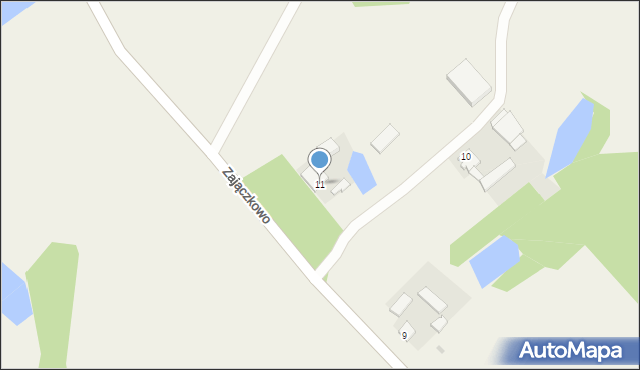 Zajączkowo, Zajączkowo, 11, mapa Zajączkowo