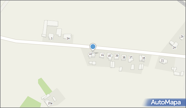 Zajączkowo, Zajączkowo, 43a, mapa Zajączkowo