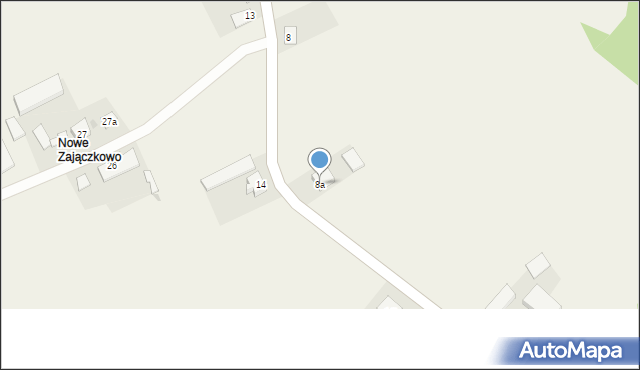 Zajączkowo, Zajączkowo, 8a, mapa Zajączkowo
