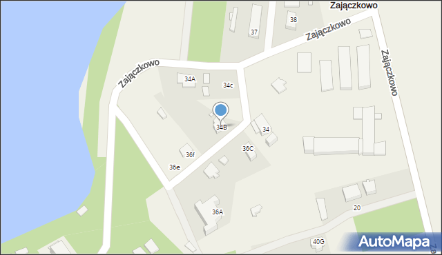 Zajączkowo, Zajączkowo, 34B, mapa Zajączkowo