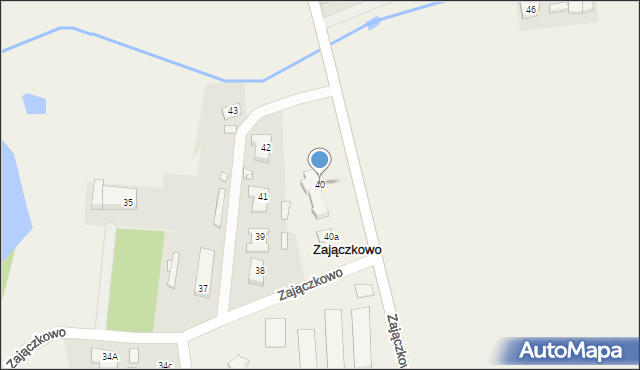 Zajączkowo, Zajączkowo, 40, mapa Zajączkowo