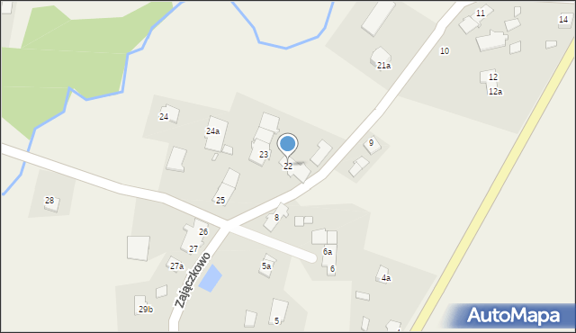 Zajączkowo, Zajączkowo, 22, mapa Zajączkowo