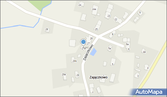 Zajączkowo, Zajączkowo, 27a, mapa Zajączkowo
