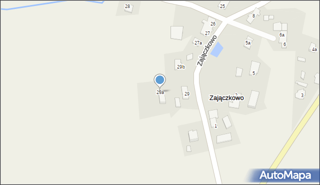 Zajączkowo, Zajączkowo, 29a, mapa Zajączkowo