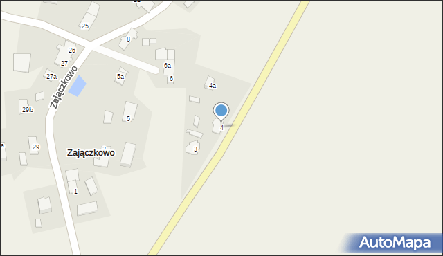Zajączkowo, Zajączkowo, 4, mapa Zajączkowo
