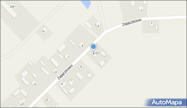 Zajączkowo, Zajączkowo, 5, mapa Zajączkowo