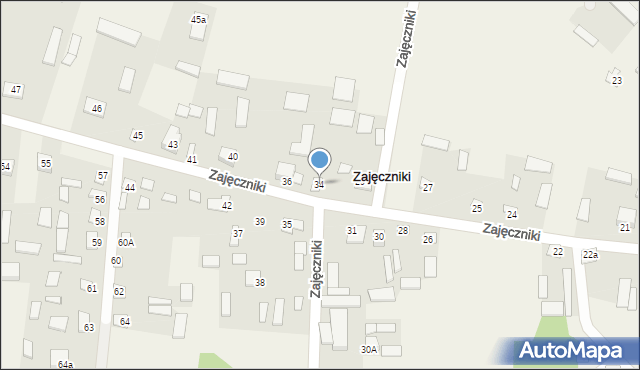 Zajęczniki, Zajęczniki, 34, mapa Zajęczniki