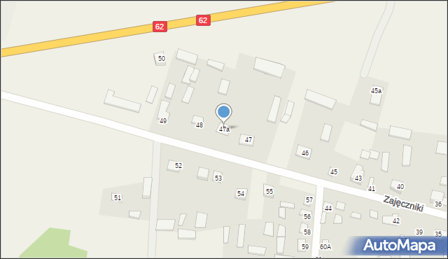 Zajęczniki, Zajęczniki, 47a, mapa Zajęczniki