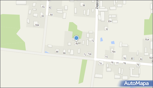 Zajęczniki, Zajęczniki, 70, mapa Zajęczniki