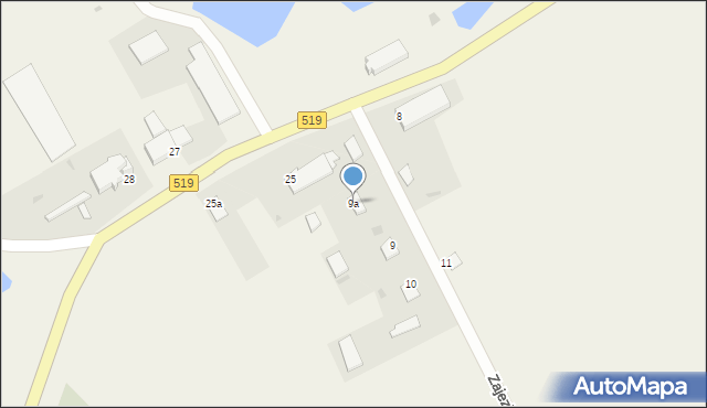 Zajezierze, Zajezierze, 9a, mapa Zajezierze