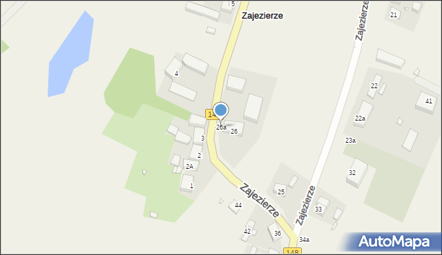 Zajezierze, Zajezierze, 26a, mapa Zajezierze