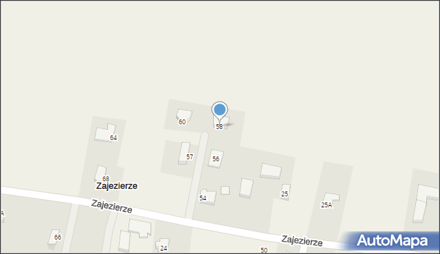 Zajezierze, Zajezierze, 58, mapa Zajezierze