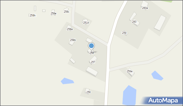 Zajezierze, Zajezierze, 258, mapa Zajezierze