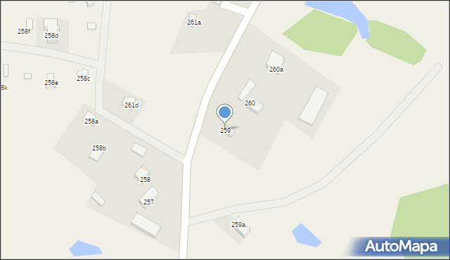 Zajezierze, Zajezierze, 259, mapa Zajezierze