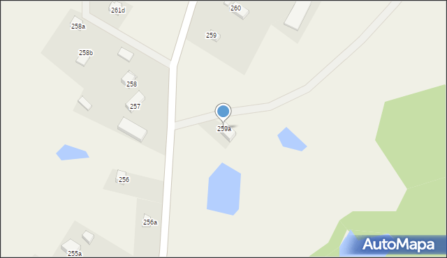 Zajezierze, Zajezierze, 259a, mapa Zajezierze