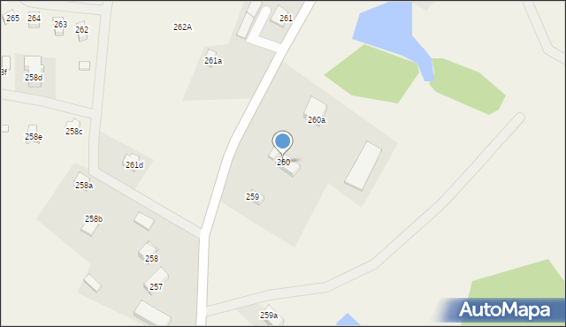 Zajezierze, Zajezierze, 260, mapa Zajezierze