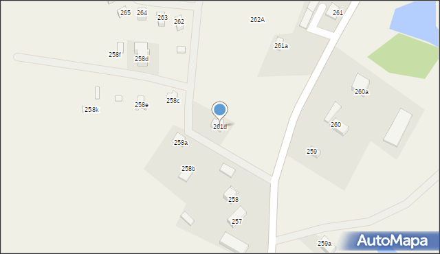 Zajezierze, Zajezierze, 261d, mapa Zajezierze