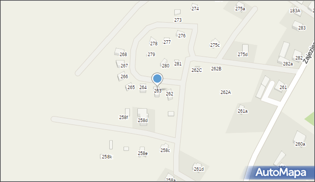 Zajezierze, Zajezierze, 263, mapa Zajezierze