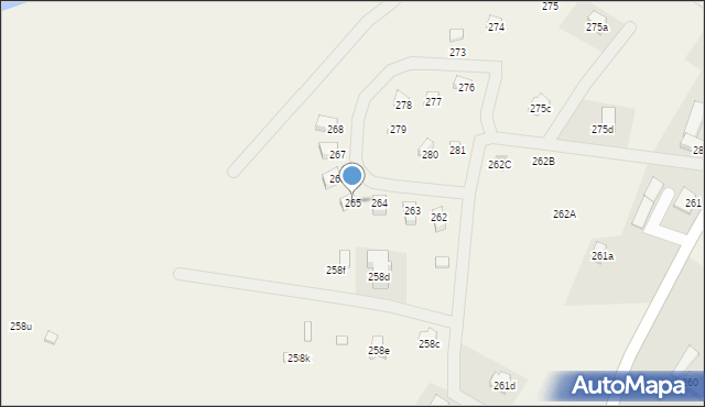 Zajezierze, Zajezierze, 265, mapa Zajezierze