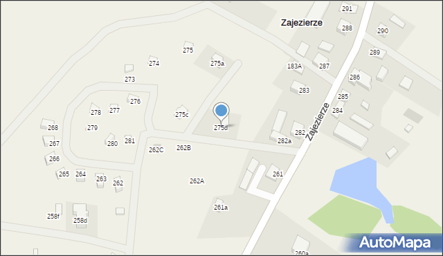 Zajezierze, Zajezierze, 275d, mapa Zajezierze