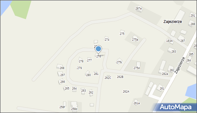 Zajezierze, Zajezierze, 276, mapa Zajezierze