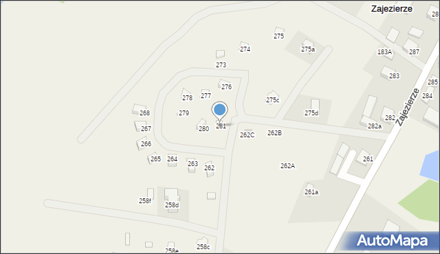 Zajezierze, Zajezierze, 281, mapa Zajezierze