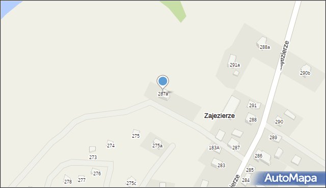 Zajezierze, Zajezierze, 287a, mapa Zajezierze