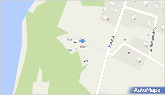 Zajezierze, Zajezierze, 294a, mapa Zajezierze