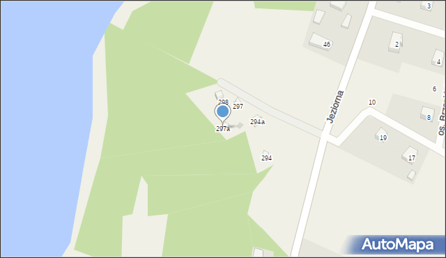 Zajezierze, Zajezierze, 297a, mapa Zajezierze