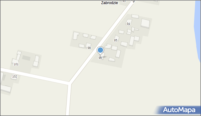 Zajeziorze, Zajeziorze, 99, mapa Zajeziorze